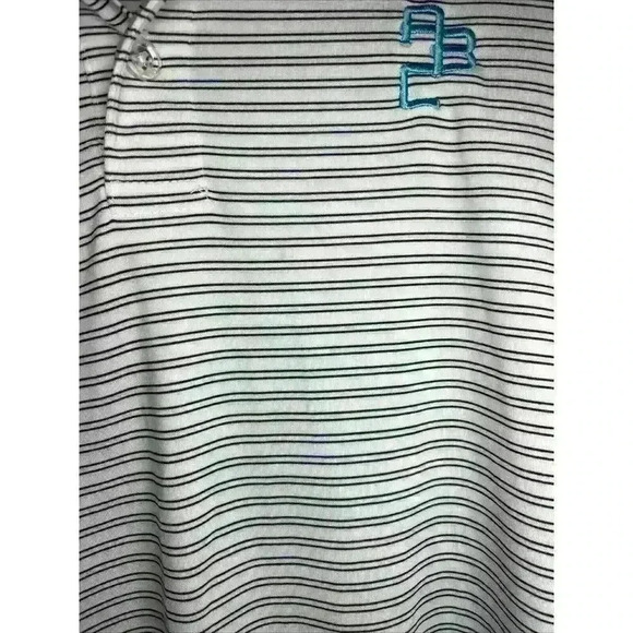 Callaway Polo Mens L White Striped OptiDri Performance Shirt Golf Logo - Picture 8 of 15